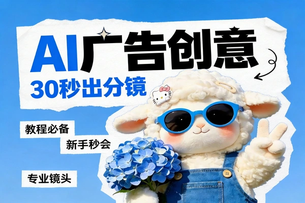 AI产品广告创意提示词,30秒快速生成分镜视频
