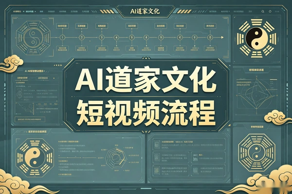 AI道家文化短视频全流程教程,零基础轻松起号变现