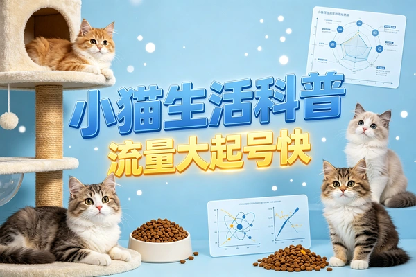 小猫生活科普视频教学,抖音高流量快速起号攻略