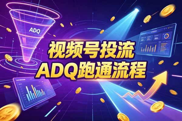 视频号ADQ投流全流程,零基础实战落地教程