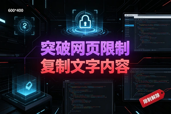 浏览器突破网页限制,免费复制任意页面文字