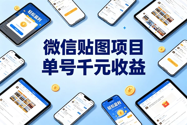 公众号贴图风口项目,单号可做千元收益