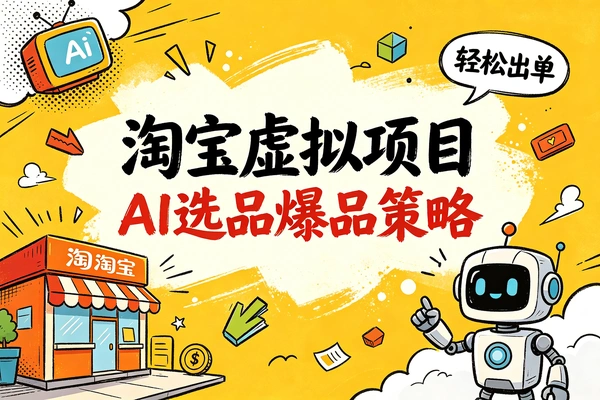 淘宝虚拟项目特训班,AI选品打造自动盈利店铺