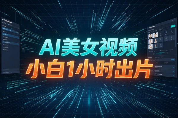AI美女视频教程,电脑小白1小时速成出片