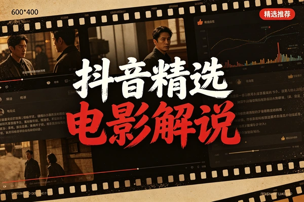 抖音精选影视解说教程,快速制作合规解说视频
