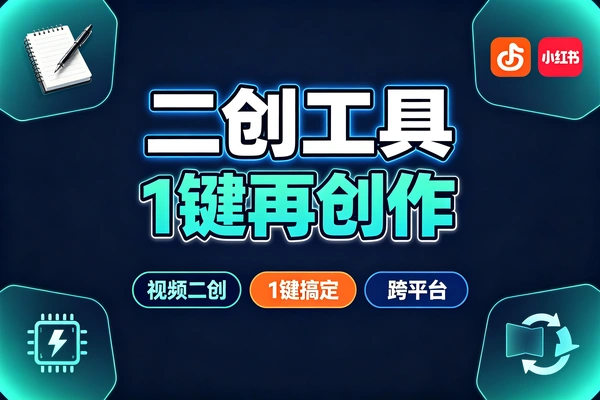 短视频搬运必备!夜猫一键二创