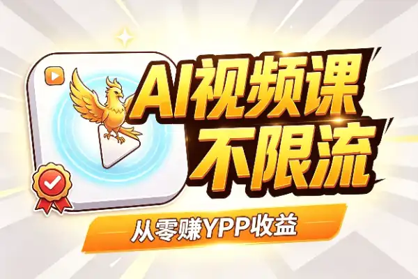 AI视频变现全攻略:搞定限流和人物一致性,轻松赚YPP收益