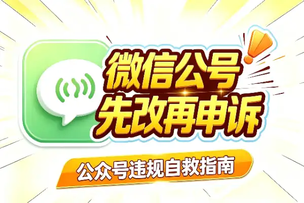 公众号违规后,申诉不如先改邪归正