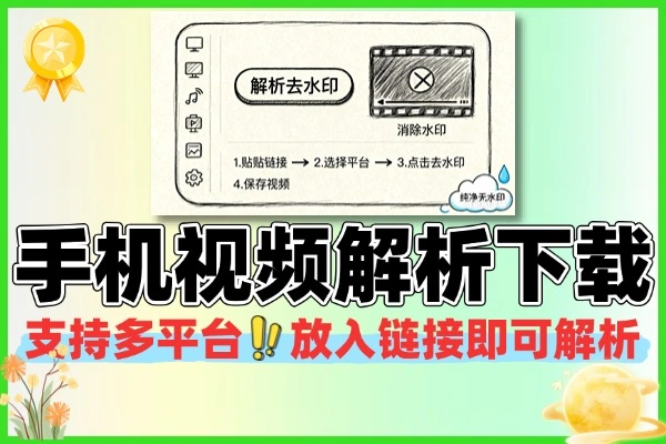 无印视频解析去水印工具支持多个平台