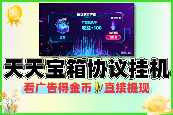 天天宝箱协议挂机软件 看广告赚钱+使用教程