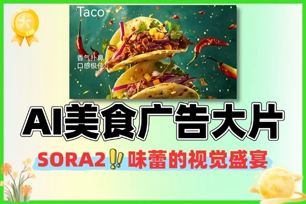 SORA2 AI美食广告大片 开启味蕾的视觉盛宴