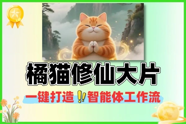 一键打造橘猫修仙大片 AI 智能体工作流