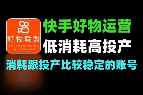 快手好物精细化运营 低成本高投产实操