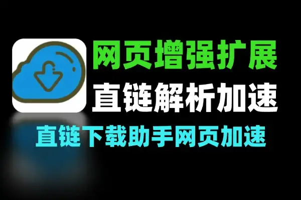 网页增强扩展内置5大功能 网盘直链解析+网页加速