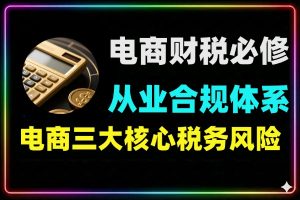 电商全平台财税合规必修课老板财务必学
