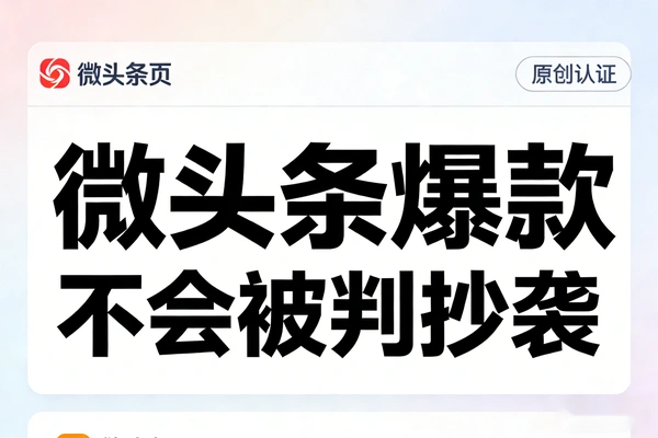 微头条原创玩法 轻松出爆款不踩坑