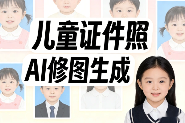 AI儿童入园证件照修图 轻松赚钱小项目