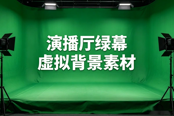 690款无水印虚拟演播厅绿幕素材，即开即用