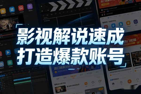 影视解说爆款账号打造技巧 0基础速成不踩坑