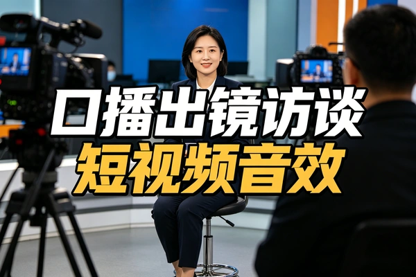 口播出镜访谈常用音效 适配各类短视频