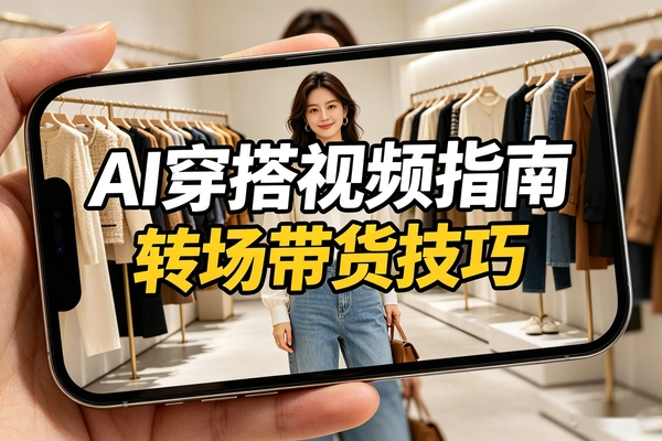 两分钟掌握AI穿搭转场技巧 爆款带货视频速成