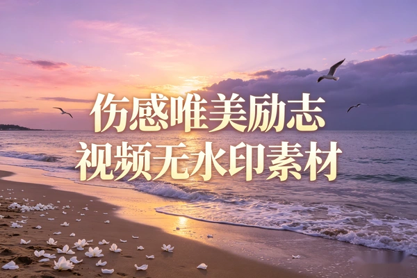 新手剪辑必备：伤感唯美励志无水印素材，可转实况+长视频