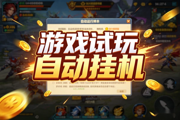 游戏试玩全自动挂机撸金 稳定长期可多开