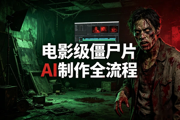 僵尸片AI制作全流程 电影级效果实操演示
