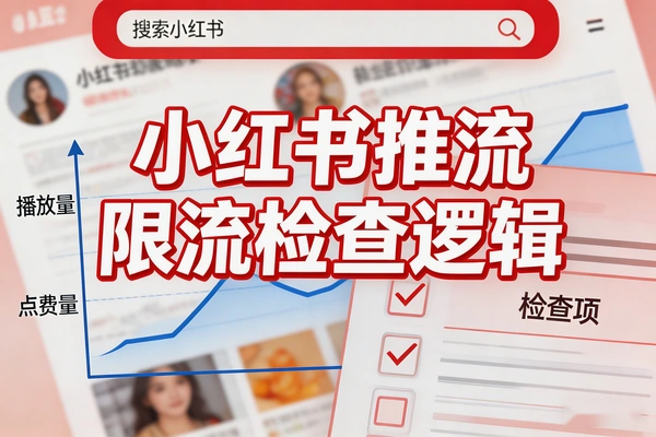 小红书隐性限流排查 推流正常检查核心逻辑