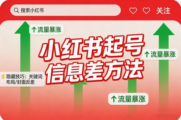 小红书起号信息差 新手快速起号秘诀