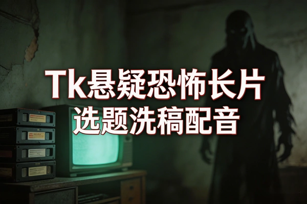 爆款TikTok悬疑长片 教你选题洗稿+配音 出海变现