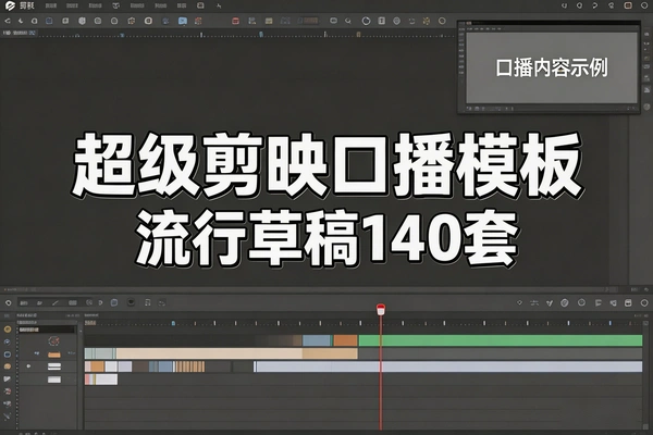 剪映口播草稿合集140套 汽车财经Vlog 工程模板可直接用