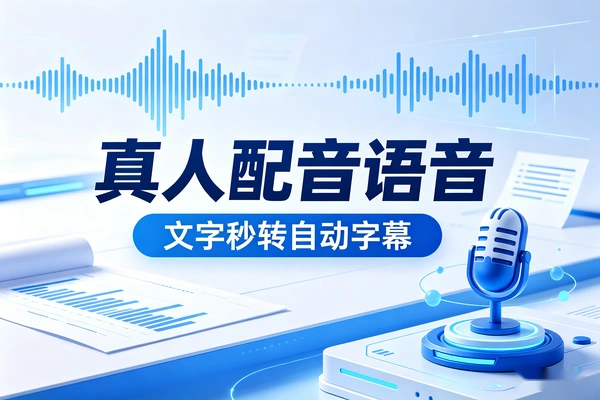 真人配音 文字秒转语音+自动字幕 一步搞定
