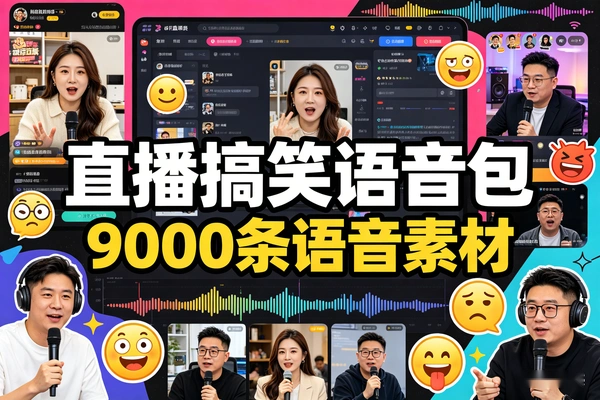 9000+条网红搞笑语音合集 直播剪辑/鬼畜通用素材包