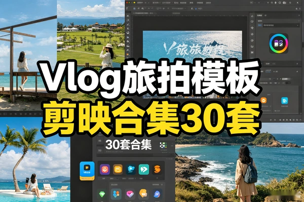 30套剪映旅拍模板 自媒体Vlog专用 快速出片