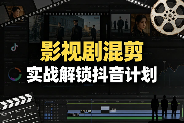 影视剧台词混剪课，轻松开通抖音伙伴计划变现