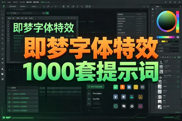 1000套即梦字体提示词，一键生成艺术字特效