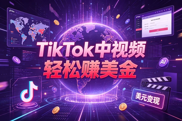 TikTok中视频变现玩法，轻松赚取美金收益