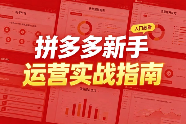 拼多多新手运营实战指南，零基础全套开店玩法