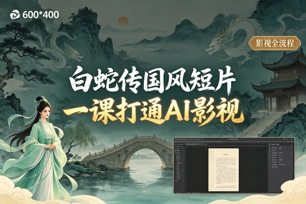 白蛇传AI国风短片教程，零基础玩转古风影视创作