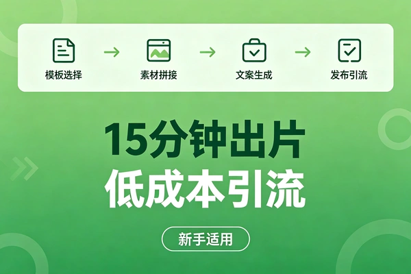 手机AI快速出片课程，低成本短视频引流技巧