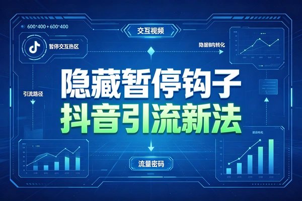 抖音隐藏暂停钩子引流玩法