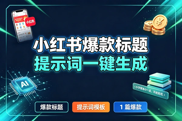 小红书爆款标题提示词，轻松写出高流量笔记