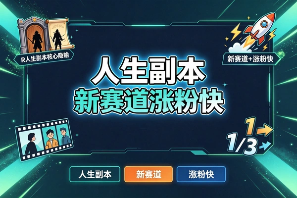 抢占流量红利，人生副本动画实操教程涨粉超快