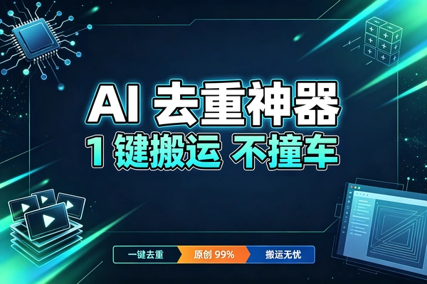 轻松搬运不违规！安卓AI短视频智能去重工具