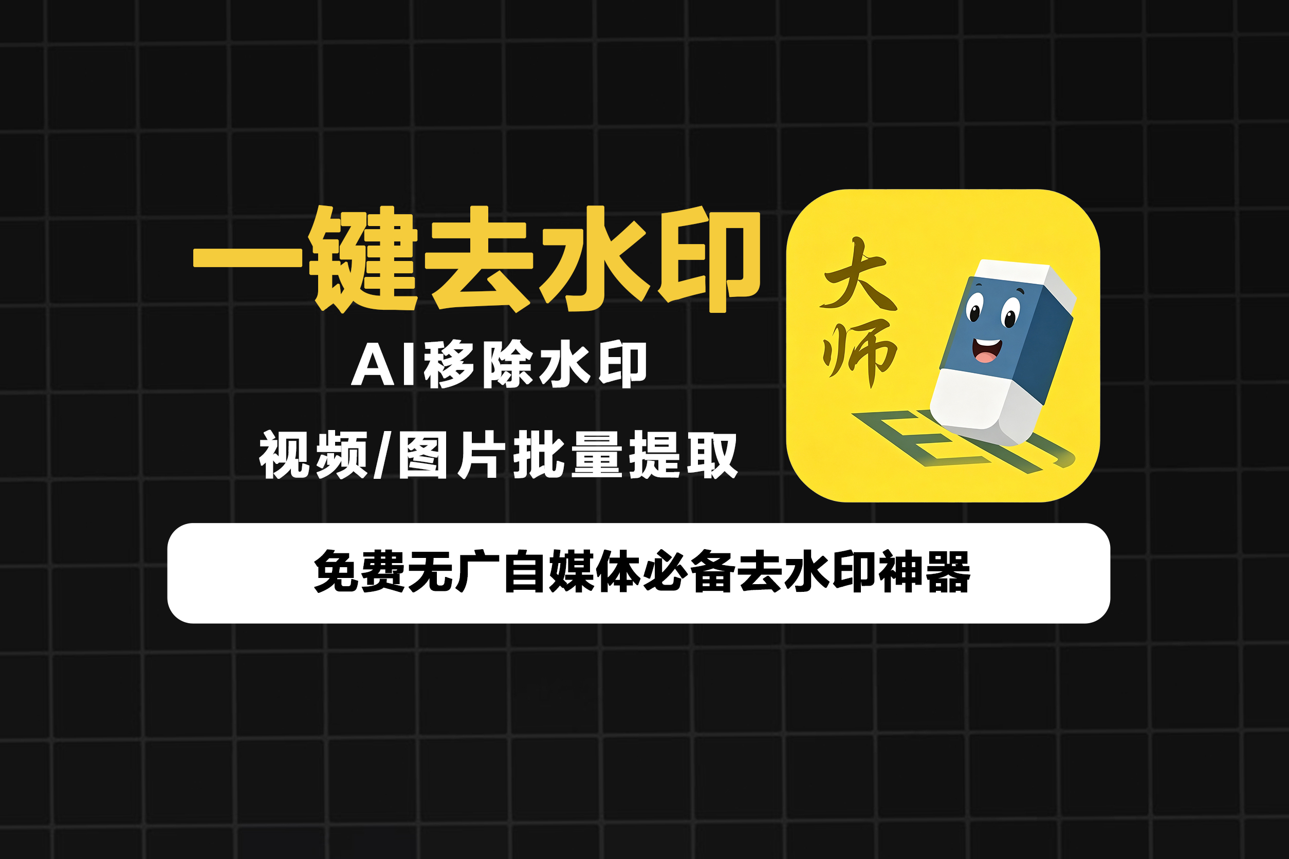 全能视频去水印大师！全网素材一键无痕去水印