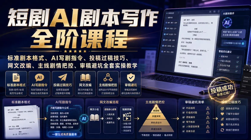 短剧编剧破局：AI写稿与过稿的实战心法